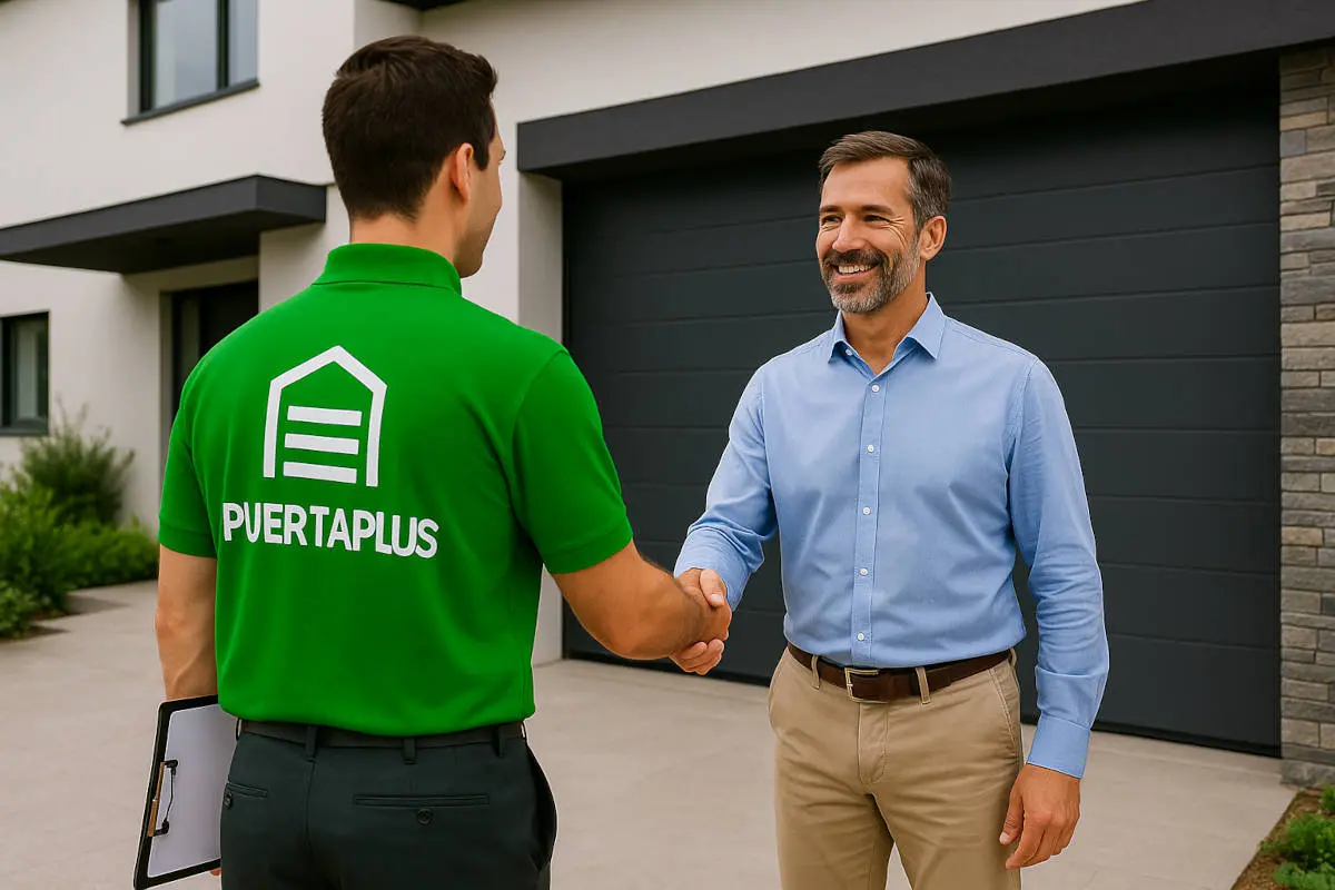 Instalación profesional de puerta automática en Pontevedra