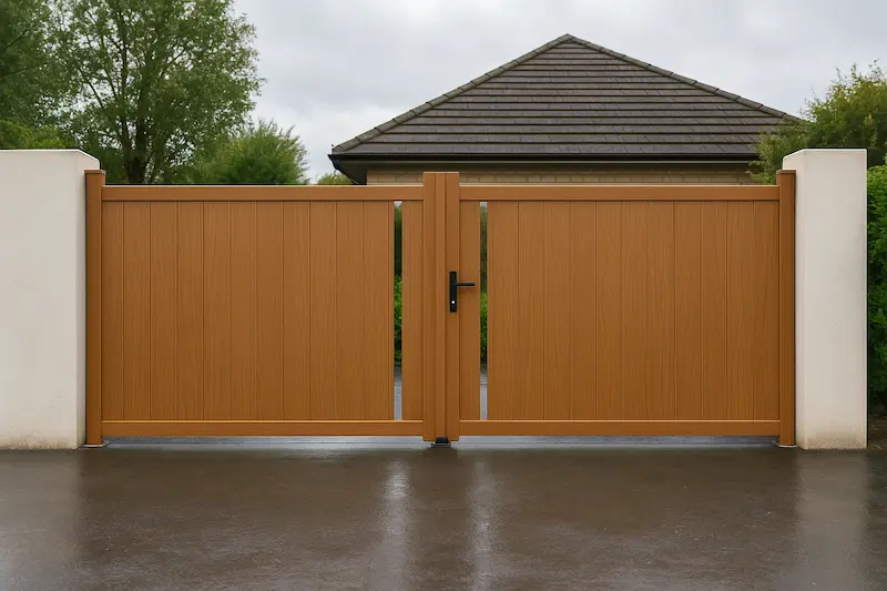 Portón/cancela de aluminio automatizado